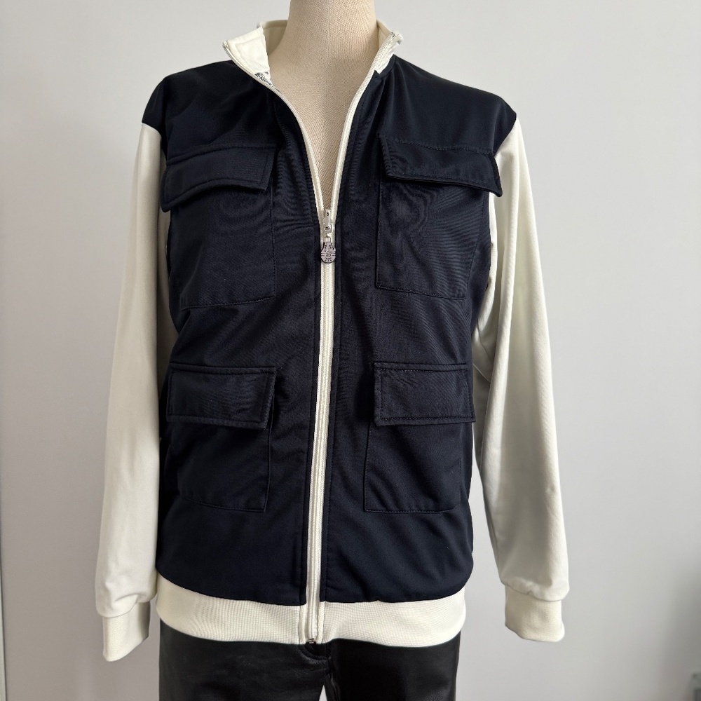 Think Geek - REVERSIBLE BLUE & OFF WHITE STAR WARS HAN SOLO ZIPPED JACKET - Picture 2 of 15